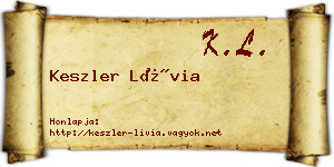 Keszler Lívia névjegykártya